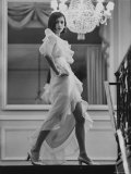 Model Prunelia Wearing a Marc Bohan Evening Dress