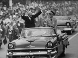 President Dwight D Eisenhower and Kai Shek Chiang in Motorcade During His Eastern Good Will Tour