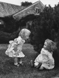 Young Descendent of Colonel John Jay Playing with a Doll on the Lawn of Estate