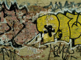 Graffiti Painted on a Brick Wall