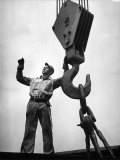 Man Working as a Rigger During Building of a Ship