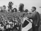 Senator John F Kennedy During His Campaign For Presidency
