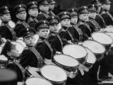 Young Military Cadet Drummers in May Day Parade