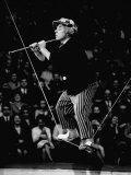 Soviet One Man Band Clown Performing on Tight Rope
