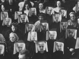 Nuns Attending a Funeral Service For the Victims of a Prochial School Fire