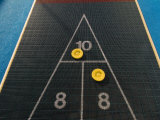 Shuffleboard Game on a Cruise Ship
