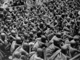 Monks Seated in Auditorium During Celebrations For Buddha's 250th Anniversary in Burma