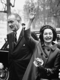 President Lyndon B Johnson with Ladybird  on Her 3 Day Tour of Schools in the Appalachia