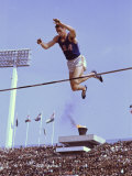 US Athlete in Action During the Pole Vault at the the Summer Olympics