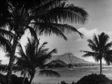 Waikiki Beach with Diamond Head in Rear as Seen from Across the Bay at the Royal Hawaiian