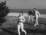 Senator Edward M Kennedy on Lawn at Summer House