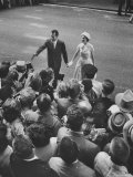 Vice President Richard M Nixon and Wife Greeting the Crowd as They Arrive For the GOP Convention