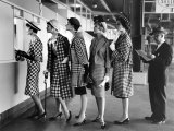 Models Wearing Checked Outfits  Newest Fashion For Sports Wear  at Roosevelt Raceway
