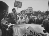 Vice President Richard M Nixon and His Family Arriving in Town For GOP Convention