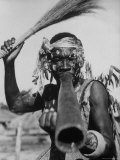 Primitive Wooden Horn Used by Natives