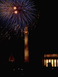 Fourth of July Fireworks from the Potomac River Overlooking the Lincoln Memorial