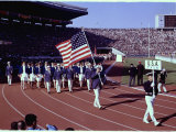 US Team Marching Into the Stadium During the Opening Ceremonies of the Summer Olympics
