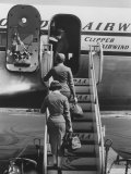 Stewardesses Arriving For Flight