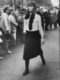Model Linda Hechter Wearing Maxi Length Skirt