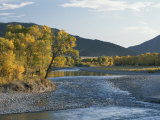 A Scenic View of the Yellowstone River with Absaroka Range Backdrop