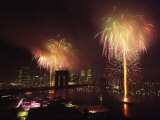 Fireworks in New York Harbor  July 4th