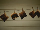 Burnt Toast Hanging on Clothesline