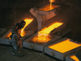 Molten Copper is Poured into Molds at Chuquicamata Copper Refinery