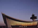 A Twilight View of Dulles International Airport Near Washington  DC