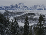 Winter View of the Snake River  Grand Teton National Park