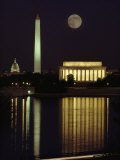Moonrise over the Lincoln Memorial