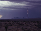 Lightning Bolt During a Storm in an Arizona Desert
