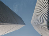 Dizzying View Looking Straight up at Both of the World Trade Centers