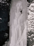 A Man Climbs the Lower Pitch on Schoolhouse on the Upper South Fork Valley