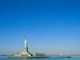 A Frontal View of the Statue of Liberty and Ellis Island