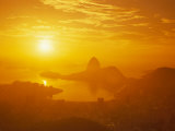 Sunrise over Rio De Janeiro and Sugar Loaf Mountain