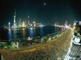 Hoards of People Fill the Bund to Celebrate the Chinese National Day