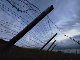 The Remains of a Barbed Wire Fence That Surrounded a Concentration Camp for Political Prisoners