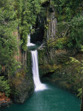 A Waterfall Flows into a Pool in Oregon