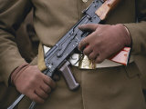 Communist Soldier Holding a Rifle