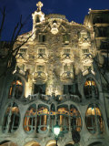 Exterior View of an Antoni Gaudi Building in Barcelona
