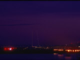National Airport Runway at Night  Washington  DC