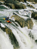 Kayaker at the Top of a Waterfall  Great Falls on the Potomac River