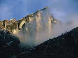 Mountain and Clouds on Annapurna Trail  Nepal