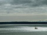 A Solitary Sailboat on the Wisconsin Side of Lake Superior