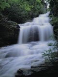 Upper Cascades Falls Flows Down a Mountain in Hanging Rock State Park