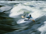 Whitewater Kayaker Surfing Standing Wave  Lochsa River  Idaho