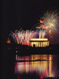 July 4th Fireworks over the Lincoln Memorial and Potomac River
