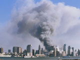 Smoke Billows over Manhattan after the September 11  2001 Attack