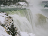 Winter View of Cascading Niagara Falls
