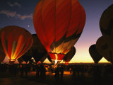 At a Ballon Festival in Albuquerque at Dusk